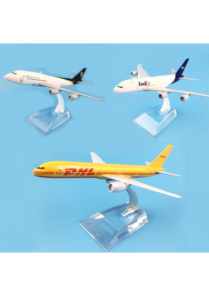 16 cm Uçak Modeli Dhl Boeing B7 Ups Boeing B747 Fedex Express Airbus A380 Uçak Modeli 1:400 Ölçekli Döküm Metal Uçaklar (Yurt Dışından) fiyatları