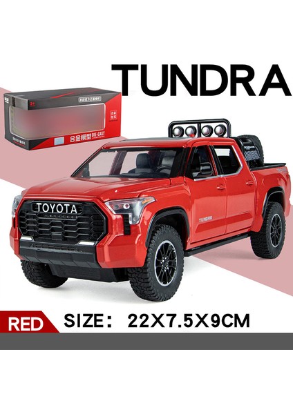 Büyük 1:24 Toyota Tundra Suv Model Araba Diecast Minyatür Metal Araba Off-Road Araç Koleksiyonu Ses Işık Çocuk Oyuncağı Çocuklar Için (Yurt Dışından)