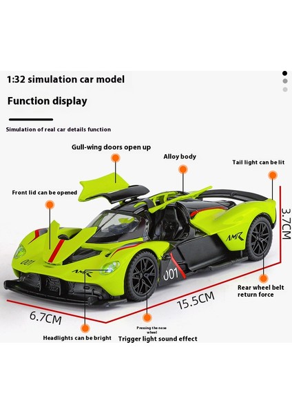 1:32 Aston Martin Valkyrie Amr 001 Süper Spor Araba Alaşım Döküm Metal Model Araba Açık Koleksiyon Dekorasyon Hobi Hediye Çocuk (Yurt Dışından) fiyatları