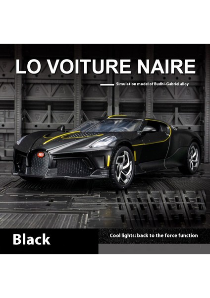 1:24 Bugatti La Voiture Noire Alaşım Supercar Pres Döküm Model Araba Merkezi Kontrol Süs Trendy Süslemeleri Doğum Günü Hediyesi Çocuk Için (Yurt Dışından)