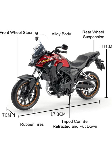 1:12 Honda CB400X CBR1000RR Alaşım Motosiklet Model Oyuncak Araba Döküm Metal Kauçuk Lastikler Ön Tekerlek Direksiyon Arabalar Ev Dekorasyon (Yurt Dışından) modelleri