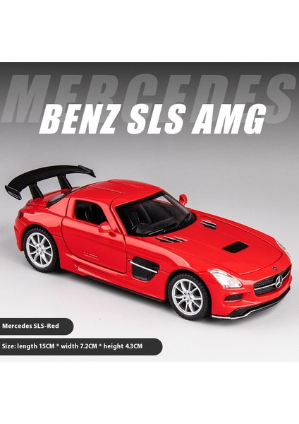 1:32 Mercedes Benz Sls Amg Süper Spor Araba Alaşım Pres Döküm Model Araba Ses ve Işık Çocuk Çocuk Oyuncağı Hediye Çocuk Toplama Hobi (Yurt Dışından)