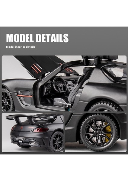 1:32 Mercedes Benz Sls Amg Süper Spor Araba Alaşım Pres Döküm Model Araba Ses ve Işık Çocuk Çocuk Oyuncağı Hediye Çocuk Toplama Hobi (Yurt Dışından) fırsatları