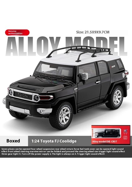 1:24 Toyota Fj Cruiser Off-Road Suv Alaşım Metal Pres Döküm Model Araba Yüksek Kaliteli Dekoratif Trendy Süsler Hediye Kutusu Arkadaş Için (Yurt Dışından)