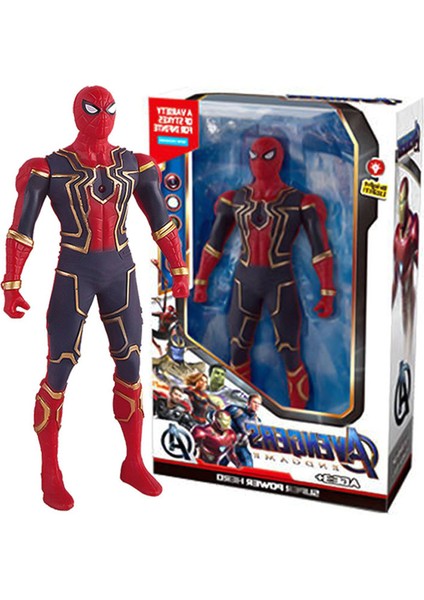 2024 Marvel Örümcek Adam Hulk Ironman Anime Action Figure Oyuncak Noel Hediyesi Pvc Hareketli Eklemler Aydınlık Bebek Koleksiyonu Modeli Oyuncak (Yurt Dışından)
