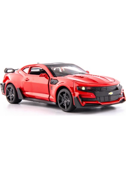 Ölçekli 1/32 Camaro Oyuncak Model Araba Alaşım Metal Döküm 4 Kapı Açık Ses Işığı Geri Çekin Araç Çocuk Hediye Koleksiyonu Için (Yurt Dışından)