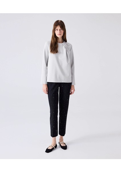 Parlak Iplikli Büzgülü Sweatshirt MW6240091012126 modelleri
