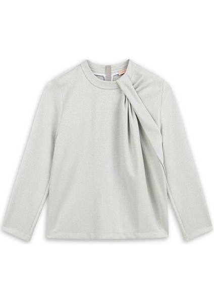 Parlak Iplikli Büzgülü Sweatshirt MW6240091012126 indirimleri