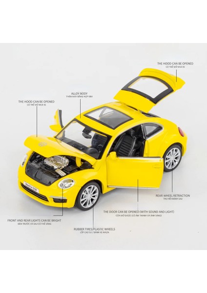 1:32 Volkswagen Beetle Gsr Yüksek Simülasyon Pres Döküm Araba Metal Alaşım Model Araba Çocuk Oyuncakları Koleksiyonu Hediyeler A134 (Yurt Dışından) modelleri
