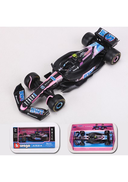 Burago 1:43 A524 Alp F1 Takımı Bahreyn/japonya Istasyonu Yarış Arabası No.10/no.31 Alaşım Model Araba (Yurt Dışından)