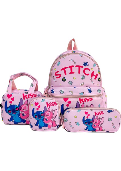 Dikiş Karikatür Okul Çantası Dört Set Çocuk Omuz Çantası (Yurt Dışından)
