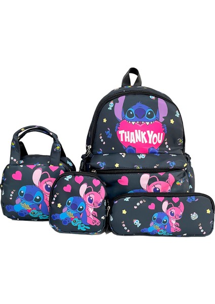 Dikiş Karikatür Okul Çantası Dört Set Çocuk Omuz Çantası (Yurt Dışından)