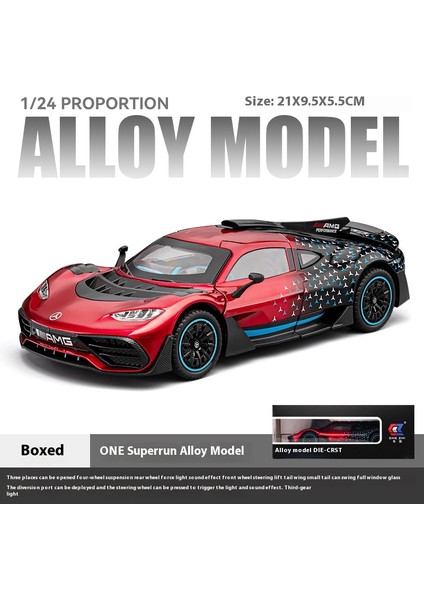 1:24 Mercedes Benz Amg One Yarış Alaşım Pres Döküm Model Araç Ses ve Işık Bilgisayar Sunucusu Dıy Süsler Moda Arkadaş Erkek Için Hediye (Yurt Dışından)