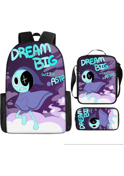 Dandy's World Karikatür Sevimli Omuz Çantası Öğrenci Okul Çantası Üç Parçalı Set (Yurt Dışından)