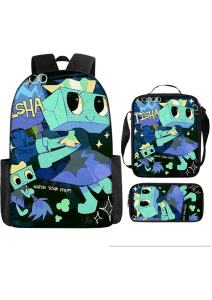 Dandy's World Karikatür Sevimli Omuz Çantası Öğrenci Okul Çantası Üç Parçalı Set (Yurt Dışından)