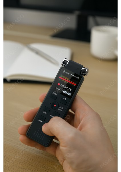 Profesyonel Ses Kayıt Cihazı 32GB Uzun Kayıt Süresi LED Ekranlı Okul Ders Not,toplantı Röportaj modelleri