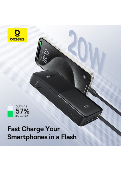 Bipow 2 Power Bank With Usb-C Cable 20000MAH 20W