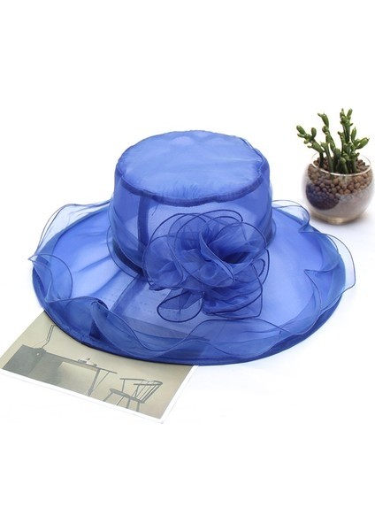 Büyük Kenar Güneşlik Şapka Bayanlar Çiçek Plaj Uv Güneş Şapkası (Yurt Dışından)