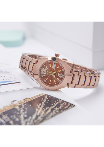 Kadın Kol Saati - Kahve Altın Aydınlık Suya Dayanıklı (Yurt Dışından) fiyatları