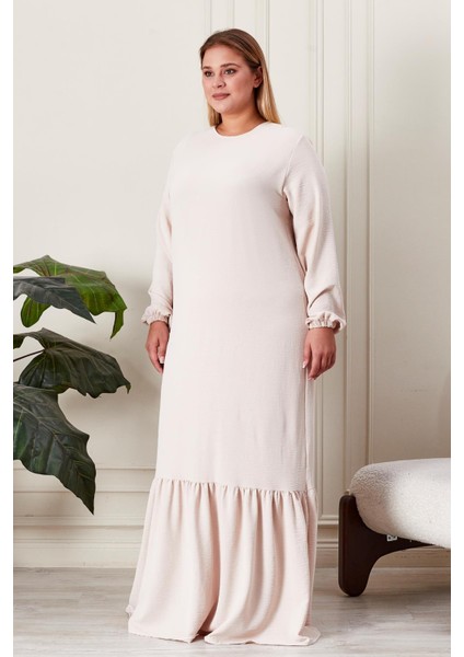 Yazlik Kadin Buyuk Beden Elbise Pileli Kadin Tesettur Elbise Ayrobin Kumas indirimleri