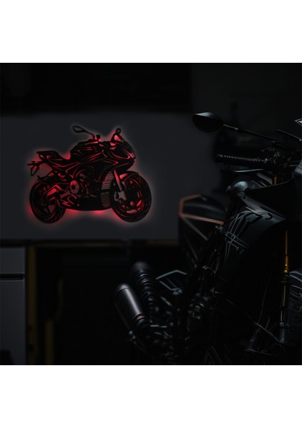 LED Işıklı Motor Dekoratif Tablo Duvar Dekorlu Gece Lambası modelleri