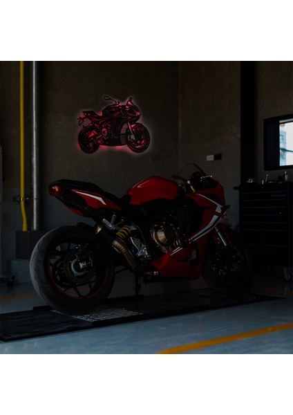 LED Işıklı Motor Dekoratif Tablo Duvar Dekorlu Gece Lambası indirimleri