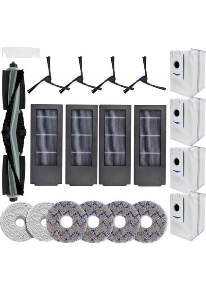 Ecovacs Deebot X2 Omni/ X2/ X2 Pro/ DEX86 Elektrikli Süpürge Ana Yan Fırça Hepa Filtreler Paspas Bezi Toz Torbaları (Yurt Dışından)