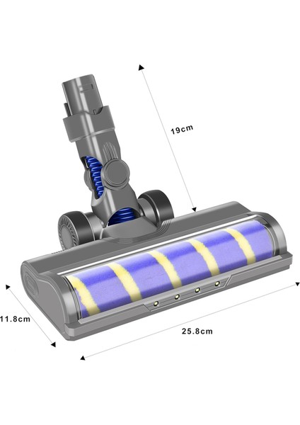 Dyson V6 DC62 DC58 Elektrikli Motor Fırça Turbo, LED Işıklı Parke Fayansları Için Yumuşak Kıllı Fırça Rulosu (Yurt Dışından) fırsatları