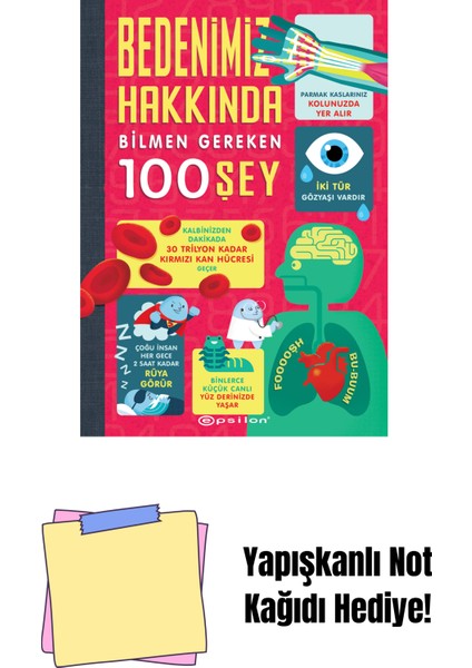 Bedenimiz Hakkında Bilmen Gereken 100 Şey + Yapışkanlı Not Kağıdı