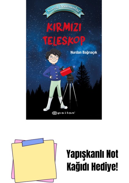 Kırmızı Teleskop (Karton Kapak) + Yapışkanlı Not Kağıdı