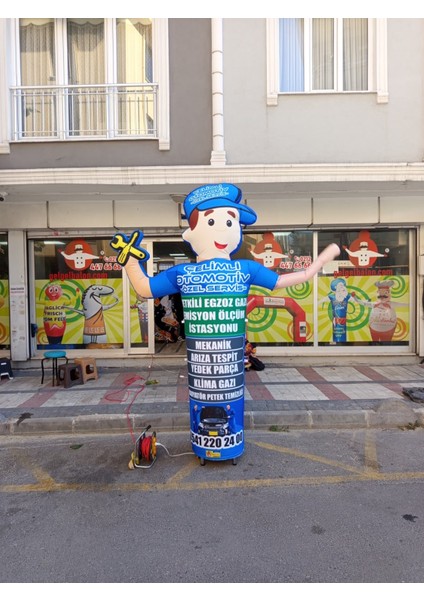 ÖZEL TASARIM VE BASKILAR İLE 3 METRE BOYUNDA MDF ALT TABLA PARAŞÜT KUMAŞ LED IŞIKLI REKLAM BALONU