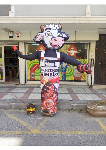 ÖZEL TASARIM VE BASKILAR İLE 3 METRE BOYUNDA MDF ALT TABLA PARAŞÜT KUMAŞ LED IŞIKLI REKLAM BALONU