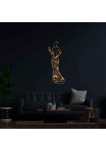 LED Işıklı Kadın Temalı Tablo Bloom Dekoratif Gece Lambası fırsatları