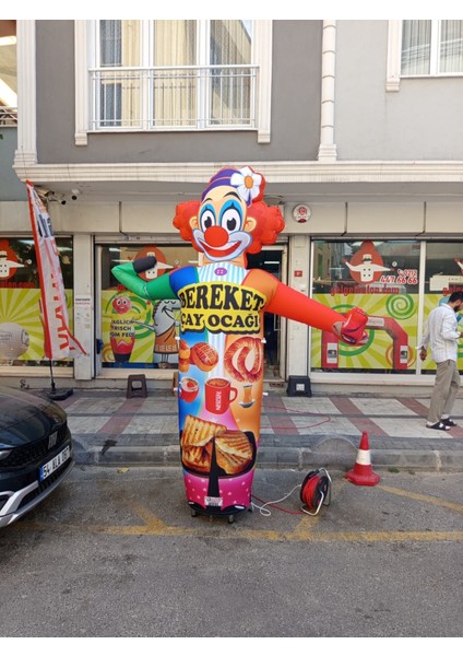 ÖZEL TASARIM VE BASKILAR İLE 3 METRE BOYUNDA MDF ALT TABLA PARAŞÜT KUMAŞ LED IŞIKLI REKLAM BALONU