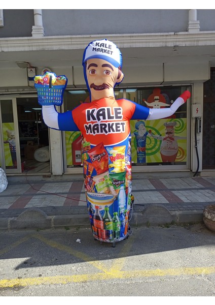 ÖZEL TASARIM VE BASKILAR İLE 3 METRE BOYUNDA MDF ALT TABLA PARAŞÜT KUMAŞ LED IŞIKLI REKLAM BALONU