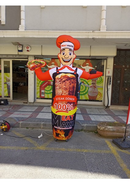 ÖZEL TASARIM VE BASKILAR İLE 3 METRE BOYUNDA MDF ALT TABLA PARAŞÜT KUMAŞ LED IŞIKLI REKLAM BALONU