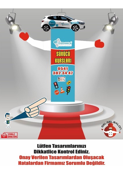 ÖZEL TASARIM VE BASKILAR İLE 3 METRE BOYUNDA MDF ALT TABLA PARAŞÜT KUMAŞ LED IŞIKLI REKLAM BALONU fiyatları