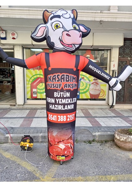 ÖZEL TASARIM VE BASKILAR İLE 3 METRE BOYUNDA MDF ALT TABLA PARAŞÜT KUMAŞ LED IŞIKLI REKLAM BALONU