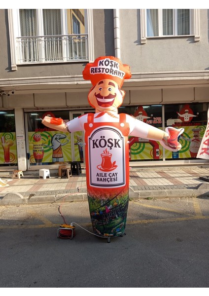 ÖZEL TASARIM VE BASKILAR İLE 3 METRE BOYUNDA MDF ALT TABLA PARAŞÜT KUMAŞ LED IŞIKLI REKLAM BALONU