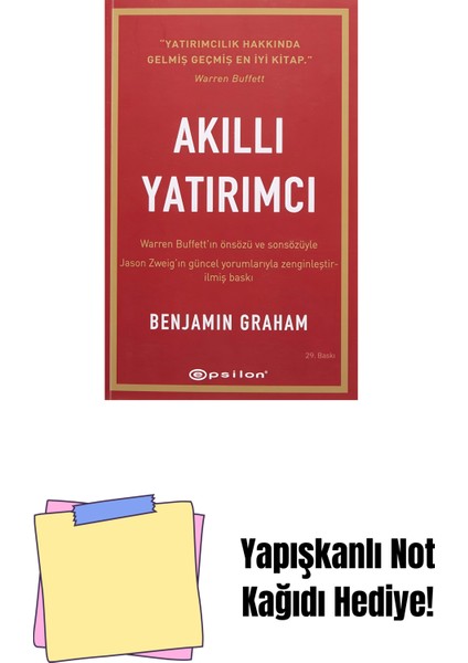 Akıllı Yatırımcı + Yapışkanlı Not Kağıdı