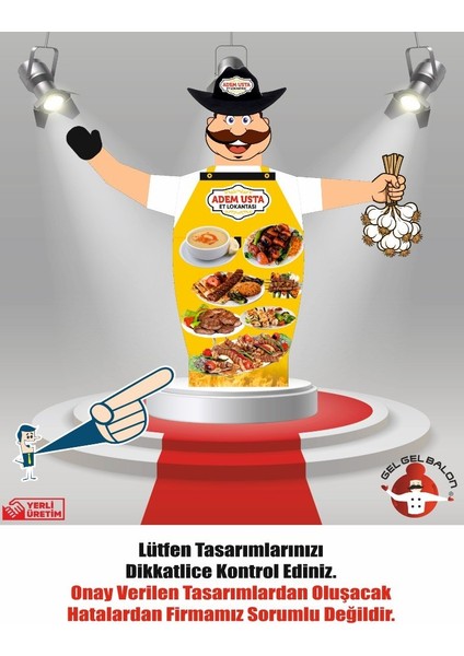 ÖZEL TASARIM VE BASKILAR İLE 3 METRE BOYUNDA MDF ALT TABLA PARAŞÜT KUMAŞ LED IŞIKLI REKLAM BALONU fiyatları