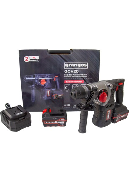 GCH20-F2 20V 5 Ah Çift Akülü Sds-Plus Kırıcı/delici