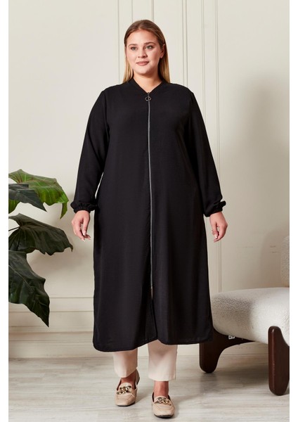 Kadin Buyuk Beden Tesettur Mevsimlik Giy Çık Kap