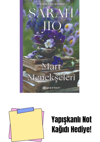 Mart Menekşeleri + Yapışkanlı Not Kağıdı