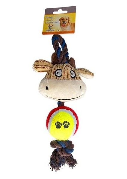 Tenis Toplu İnek Diş İpli Köpek Oyuncağı 30 Cm fiyatları
