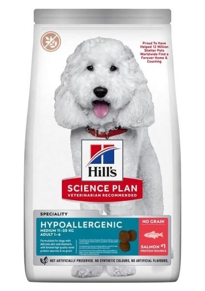 Hypoallergenic Medium Adult Somonlu Tahılsız Orta Irk Yetişkin Köpek Maması 2.5 Kg