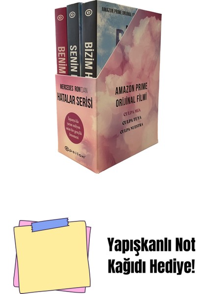 Mercedes Ron - Hatalar Serisi – 3 Kitaplık Kutulu Set + Yapışkanlı Not Kağıdı