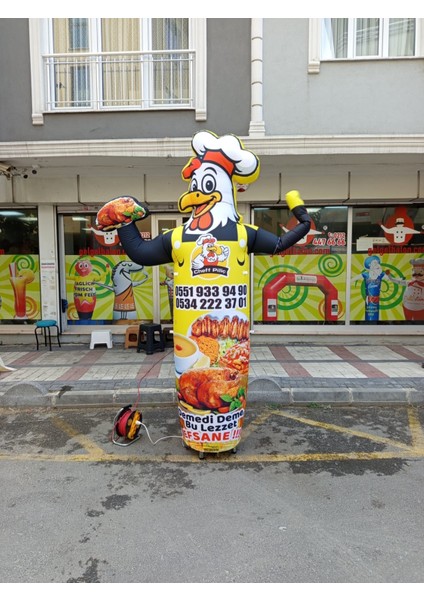 ÖZEL TASARIM VE BASKILAR İLE 3 METRE BOYUNDA MDF ALT TABLA PARAŞÜT KUMAŞ LED IŞIKLI REKLAM BALONU