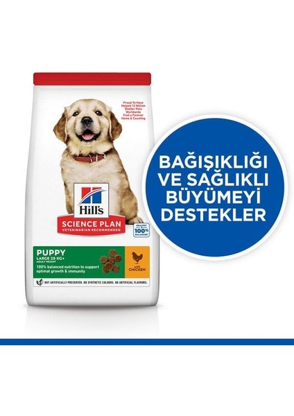 Science Plan Tavuklu Büyük Irk Yavru Köpek Maması 2,5 Kg (Puppy Healthy Development Large Breed with Chicken ) fiyatları