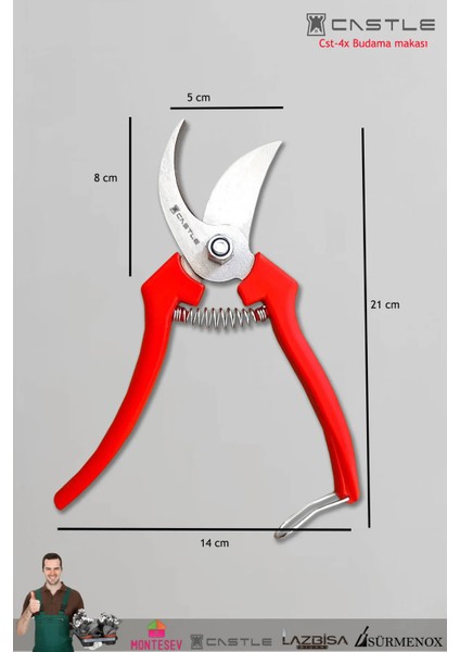 Budama Makası Bağ Makası Bahçe Ağaç Dal Kırpma Makası Lz-k3 modelleri